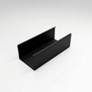 Aluminium Box Gutter Length 135×100mm 3m Marine Grade — Textured Black