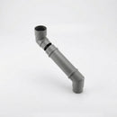 Flush Joint Adjustable Swanneck 63mm Downpipe Connector — RAL 7037