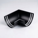 Half Round Aluminium Gutter Angle 135° - 125mm — RAL 9005