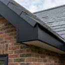 U Return Aluminium Fascia Board Gable Box Ends — RAL 7021 (in use)