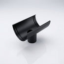 Deepflow Aluminium Gutter Outlet 63mm Dia – 130mm — RAL 9005