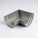 Half Round Aluminium Gutter Angle 135° - 125mm — RAL 7036