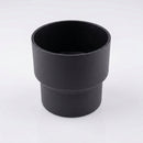 76mm Ø Outlet to Downpipe Length Connector — Textured Black