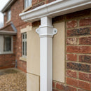 Traditional Aluminium Downpipe Sample — RAL 9016 / 72x72mm (in use)
