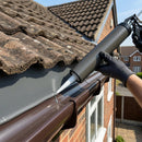 Low Modulus Silicone Sealant for Gutters 380ml Grey — RAL 7022 (in use)