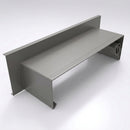 Aluminium Coping Stop End Upstand – Secret Fix — RAL 7036
