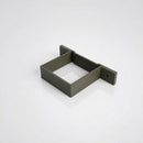 Aluminium Downpipe Clip 72×72mm with 5mm Wall Spacing — RAL 7022