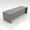 Aluminium Coping Stop End – Secret Fix 75mm — RAL 7036