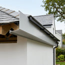 Aluminium Fascia Board Sample — RAL 7035 / 'V' Return (in use)