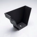 Moulded Ogee Gutter Left Hand Stop End 125 x 100mm — Textured Black