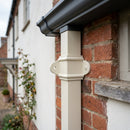 Traditional Aluminium Downpipe Sample — RAL 9010 / 72x72mm (in use)