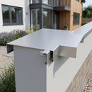 Aluminium Coping T-Junction – Secret Fix Wall Detail — RAL 9006 (in use)