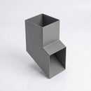 72x72mm Flush Joint Aluminium Downpipe Shoe — RAL 7037