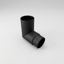 Flush Joint Aluminium Downpipe Bends 63mm Diameter — Textured Black / 92.5 Deg