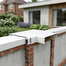 Aluminium Coping T-Junction – Secret Fix Wall Detail — RAL 9016 (in use)