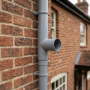 76mm Diameter Flush Joint Downpipe Branches — RAL 7037 / 112.5 Degrees (in use)