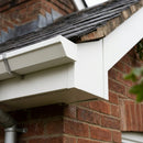 L Return Aluminium Fascia Board Gable Box Ends — RAL 9010 (in use)