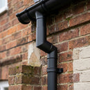 Flush Joint Aluminium Downpipe Bends 63mm Diameter — RAL 7021 / 92.5 Deg (in use)
