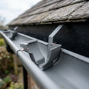 Moulded Ogee Gutter Top Rafter Bracket 125 x 100mm — RAL 7037 (in use)