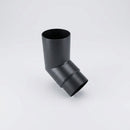 76mm Diameter Flush Joint Aluminium Downpipe Bends — RAL 7021 / 112.5 Deg