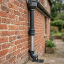 76mm Traditional Aluminium Downpipe Socket Non-Eared Spare — RAL 7016 (in use)
