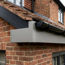 UF1 Aluminium Fascia Board Joint Cover - U Return Profile — RAL 7036 (in use)