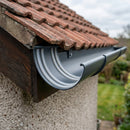 Half Round Aluminium Gutter Jointer 125mm Marine Grade — RAL 7016 (in use)