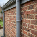 Traditional Aluminium Downpipe Socket 63mm Dia Non-Eared — RAL 7037 (in use)