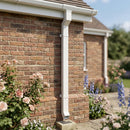 Flush Joint Aluminium Downpipe 72×72mm × 3m — RAL 9016 (in use)