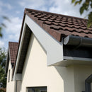 Aluminium Fascia Board Sample — RAL 7035 / 'L' Return (in use)