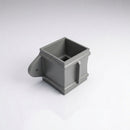 Traditional Downpipe Spare Socket Eared 72x72mm Aluminium — RAL 7037