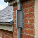63mm Aluminium Downpipe Access Plate — RAL 7037 (in use)