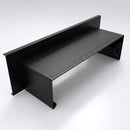 Aluminium Coping Stop End Upstand – Secret Fix — Textured Black