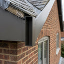 UF1 Aluminium Fascia Board Joint Cover - U Return Profile — RAL 7022 (in use)
