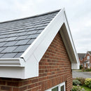 U Return Aluminium Fascia Board Gable Box Ends — RAL 9016 (in use)