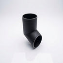63mm Diameter Flush Joint Aluminium Downpipe Shoe — Textured Black