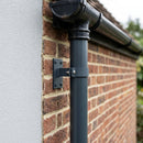 Adjustable Aluminium Pipe Clip 76mm Diameter — RAL 7016 (in use)