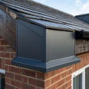 L Return Fascia Board Angle Covers – Aluminium Corner Fascia — RAL 7016 / 135 Deg Internal Angle (in use)