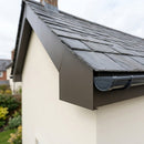 L Return Aluminium Fascia Board 30mm – 3m — RAL 7022 (in use)