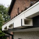 Aluminium Coping Fixing/Joint Brackets 1500mm Centres — RAL 9010 (in use)