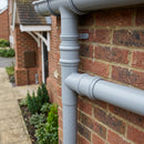 63mm Diameter Traditional Downpipe Branches 92.5° & 112.5° — RAL 9006 / 92.5 Degrees (in use)