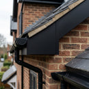 Aluminium Fascia Board Sample — RAL 9005 / 'V' Return (in use)
