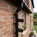 63mm Diameter Traditional Downpipe Branches 92.5° & 112.5° — RAL 9005 / 92.5 Degrees (in use)