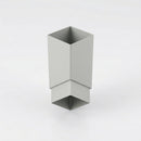 Flush Joint Aluminium Downpipe 72×72mm × 3m — RAL 7035