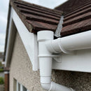 63mm Diameter Gutter Outlet Spigot Extender — RAL 9016 (in use)