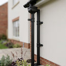 Traditional Aluminium Downpipe 76mm Diameter × 3m Eared Socket — Textured Black (in use)