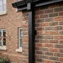 Flush Joint Aluminium Downpipe 72×72mm × 3m — RAL 9005 (in use)