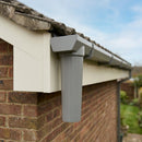 76mm Aluminium Gutter Outlet Spigot Extender — RAL 7036 (in use)