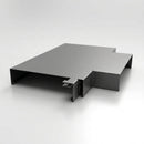 Aluminium Coping T-Junction – Secret Fix Wall Detail — RAL 7037