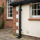 Traditional Aluminium Downpipe Sample — RAL 7021 / 72x72mm (in use)